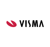 Visma logo, en af Visual Displays kunder inden for timeregistreringsskærme